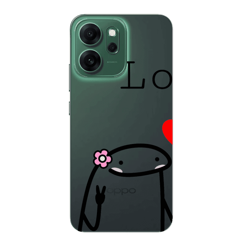 Oppo 14 F Love 1 Transparent Silicone TPU Θήκη